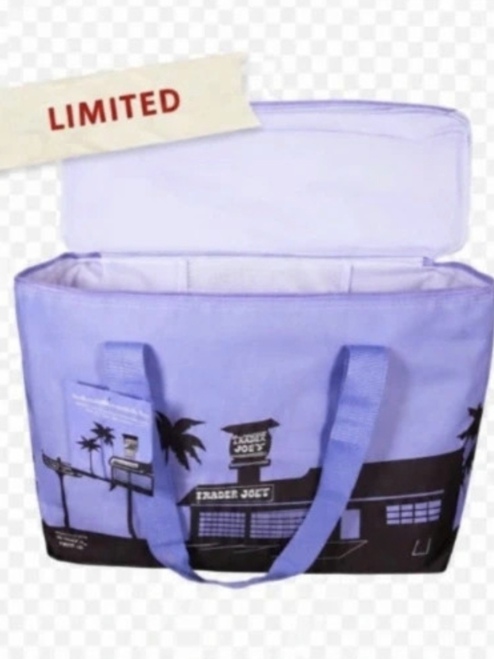 Trader Joe's Limited Edition Lavender Reusable Tote Cooler